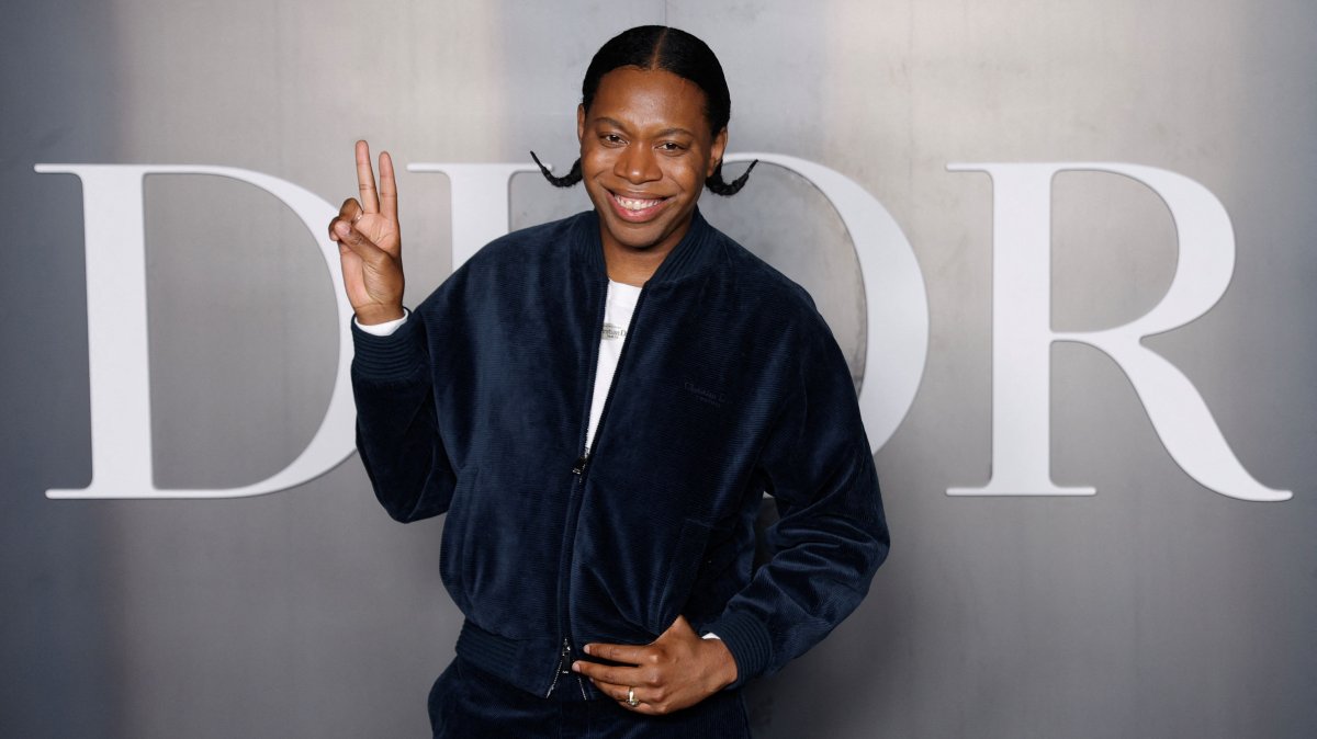 U.S. playwright Jeremy O Harris poses during a photocall ahead of the Dior Menswear Ready-to-wear Fall-Winter 2025/2026 collection as part of Paris Fashion Week, Paris, France, Jan. 24, 2025. (AFP Photo)