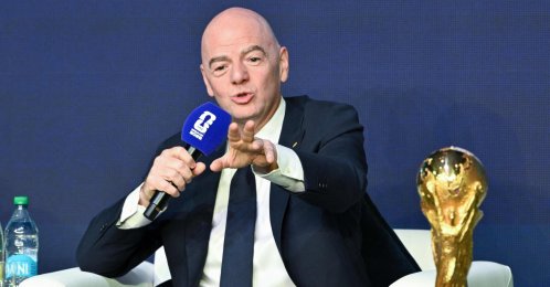 FIFA President Gianni Infantino speaks during the FIFA World Cup 2026 official match schedule announcement, Washington, U.S., Dec. 6, 2025. (AFP Photo)