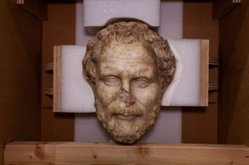 The statue of the Boubon emperor, Ankara, Türkiye, Dec. 9, 2025. (AA Photo)