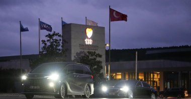 Beşktaş President Serdal Adalı leaves the Turkish Football Federation (TFF) headquarters, Istanbul, Türkiye, Dec. 9, 2025. (IHA Photo)