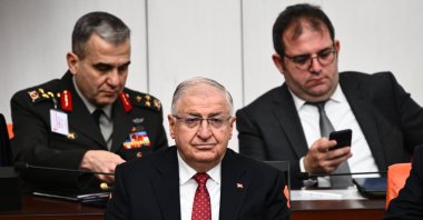 Defense Minister Yaşar Güler attends budget talks at the Turkish Parliament, Dec. 11, 2025. (AA Photo)