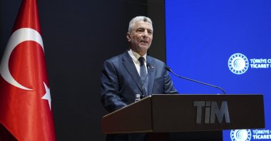 Trade Minister Ömer Bolat speaks during a Türkiye Exporters Assembly (TIM) event, Istanbul, Türkiye, Dec. 5, 2025. (AA Photo)