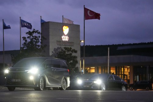 Beşktaş President Serdal Adalı leaves the Turkish Football Federation (TFF) headquarters, Istanbul, Türkiye, Dec. 9, 2025. (IHA Photo)