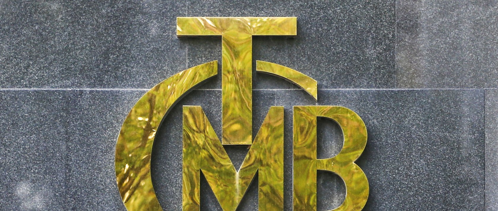 A logo of the Turkish central bank is pictured at the entrance of its headquarters, Ankara, Türkiye, Oct. 15, 2021. (Reuters Photo)