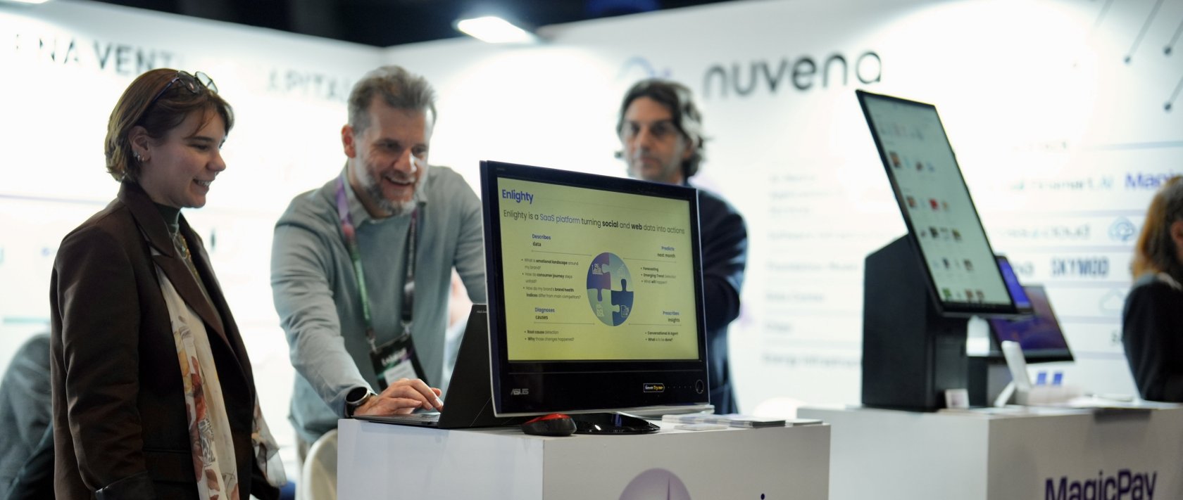 Ena Venture Capital's booth at the Take Off Istanbul Summit, Dec. 12, 2025. (AA Photo)