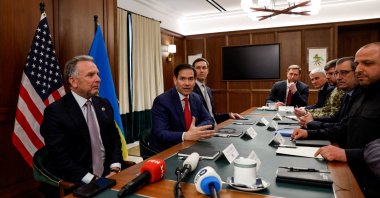 U.S. Secretary of State Marco Rubio, U.S. Special Envoy Steve Witkoff, and U.S. President Donald Trump&#039;s son-in-law Jared Kushner meet with Secretary of Ukraine&#039;s National Security and Defence Council Rustem Umerov and other members of a Ukrainian delegation in Hallandale Beach, Florida, U.S., Nov. 30, 2025. (Reuters Photo)