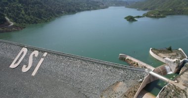 With Hatay experiencing its driest year in 65 years, the water level in the Karaçay Dam, which supplies water to three districts of the city, has dropped to 6%, Karaçay Barajı, Hatay, Türkiye, Dec. 13, 2025. (İHA Photo)