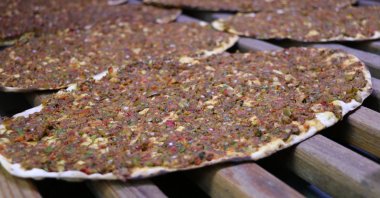 Gaziantep lahmacun, a geographically indicated local specialty, prepared in Gaziantep, Türkiye, Sept. 12, 2025. (AA Photo)