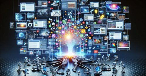 A concept of AI generating infinite social media content. (Shutterstock Photo)