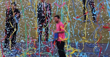 Lionel Messi at the stadium during his tour of India at Arun Jaitley Stadium, New Delhi, India, Dec. 15, 2025. (Reuters Photo)