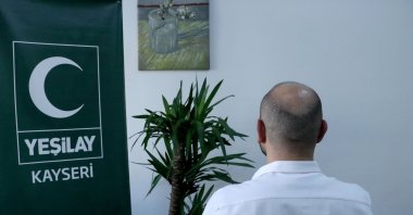K.Y. at a Yeşilay office after overcoming a 12-year drug addiction with support from the Yeşilay Rehabilitation Center, Kayseri, Türkiye, Dec. 10, 2025. (AA Photo)