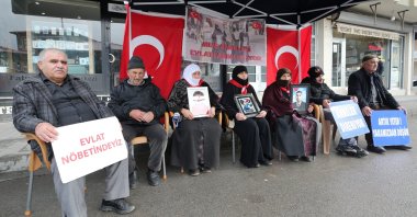 Parents of PKK members brainwashed by the terrorist group stage a protest for their return, Muş, eastern Türkiye, Dec. 10, 2025. (AA Photo)