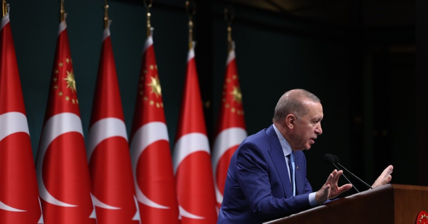 President Recep Tayyip Erdoğan speaks at an event, Ankara, Türkiye, Dec. 14, 2025. (DHA Photo)