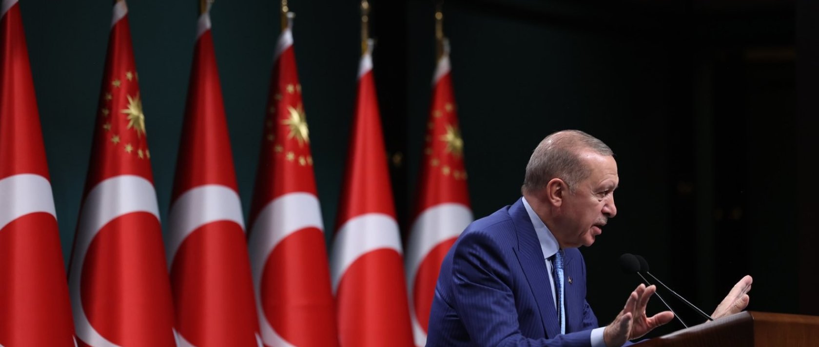 President Recep Tayyip Erdoğan speaks at an event, Ankara, Türkiye, Dec. 14, 2025. (DHA Photo)