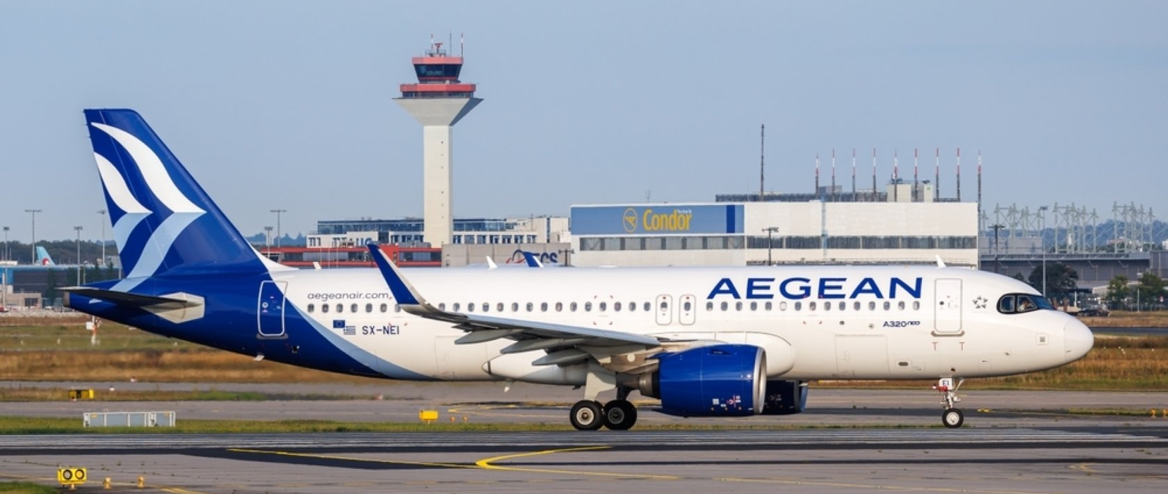 An Aegean Airlines Airbus A320neo airplane, Frankfurt, Germany, Aug. 6, 2024. (Shutterstock Photo)