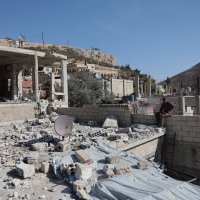 A damaged home following an Israeli strike in the town of Beit Jinn in rural Damascus near Jabal al-Sheikh, Syria, Nov. 28, 2025. (EPA Photo)