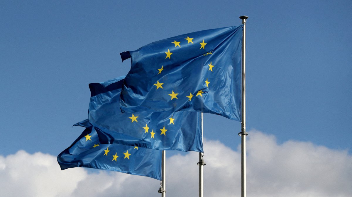 European Union flags fly outside the EU Commission headquarters, Brussels, Belgium, Sept. 19, 2019 (Reuters Photo)