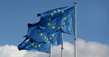 European Union flags fly outside the EU Commission headquarters, Brussels, Belgium, Sept. 19, 2019 (Reuters Photo)