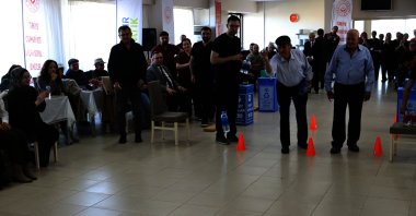 Residents of a nursing home take part in a zero waste-themed competition in Edirne, northwestern Türkiye, Dec. 17, 2025. (AA Photo)