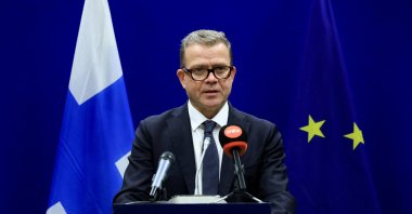 Finland's Prime Minister Petteri Orpo attends a news conference on the day of the European Union leaders' summit in Brussels, Belgium Oct. 23, 2025. (Reuters File Photo)
