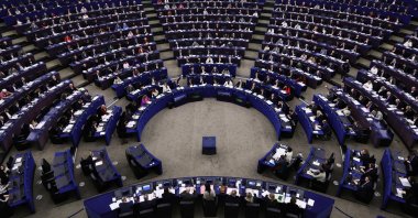 Members of the Parliament sit during voting at the European Parliament in Strasbourg, France, Dec. 17, 2025. (EPA Photo)