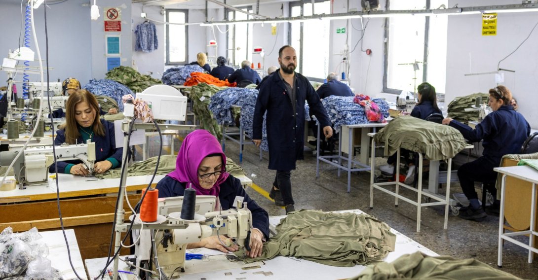 Employees work at a textile factory, Istanbul, Türkiye, Nov. 15, 2023. (Reuters Photo)