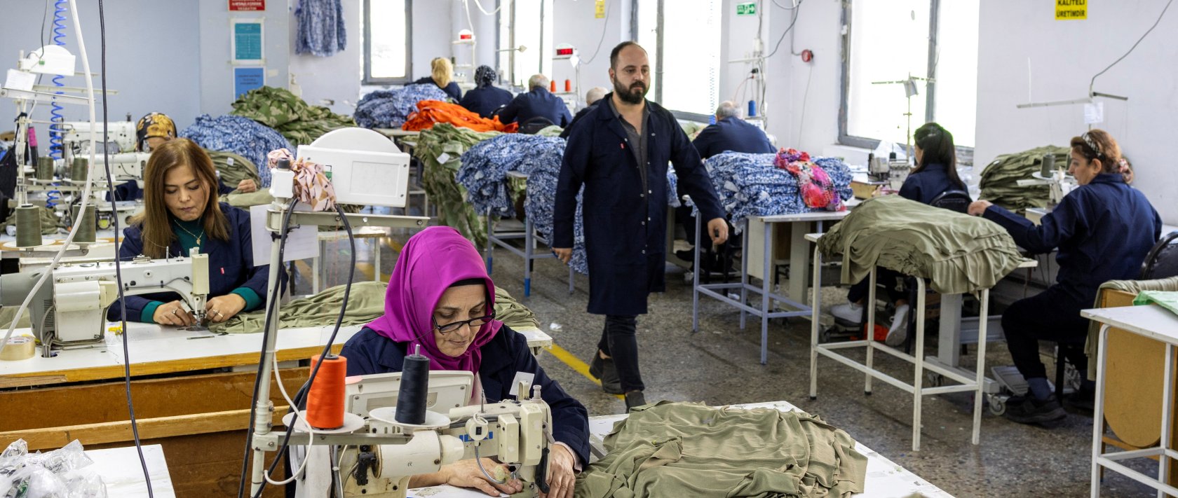 Employees work at a textile factory, Istanbul, Türkiye, Nov. 15, 2023. (Reuters Photo)