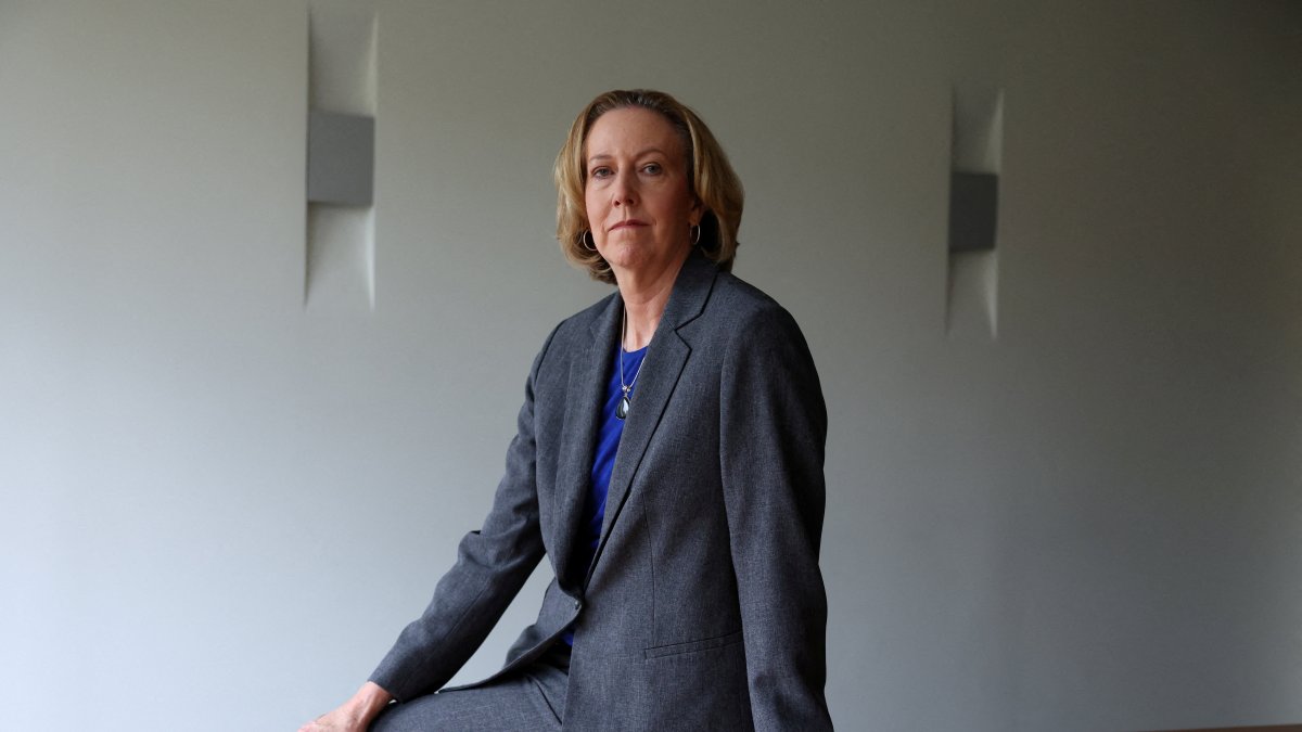 Meg O’Neill, chief executive officer (CEO) of Woodside Energy, poses for a portrait after delivering their half-year report in Sydney, Australia, Aug. 19, 2025. (Reuters Photo)