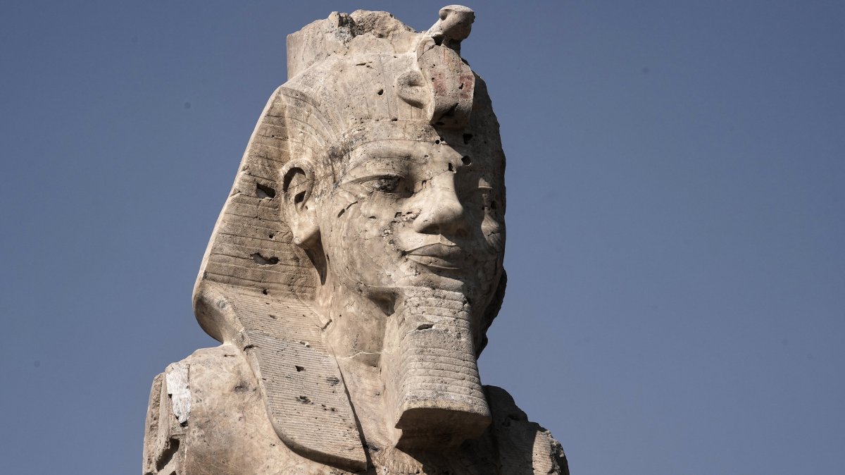 Ancient pharaoh’s colossal statues restored in Egypt’s Luxor