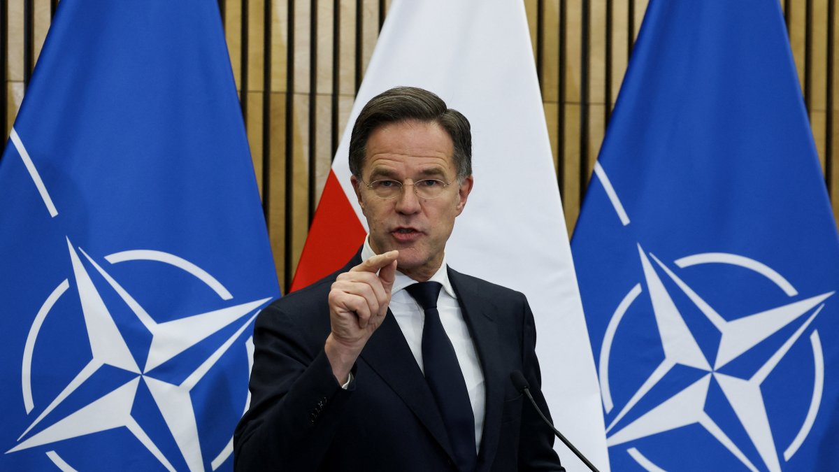 NATO Secretary-General Mark Rutte speaks during a news conference, at the Land Forces Training Center, in Bemowo Piskie near Orzysz, Poland, Dec. 18, 2025. (Reuters Photo)