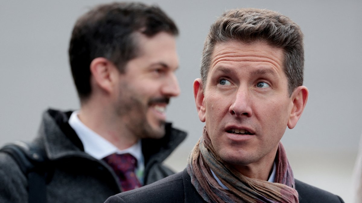 British Political Director at the Foreign, Commonwealth and Development Office (FCDO), Christian Turner, looks on as he leaves on the second day of the G-7 foreign ministers' meeting in Fiuggi, Italy, Nov. 26, 2024. (Reuters Photo)