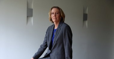 Meg O’Neill, chief executive officer (CEO) of Woodside Energy, poses for a portrait after delivering their half-year report in Sydney, Australia, Aug. 19, 2025. (Reuters Photo)