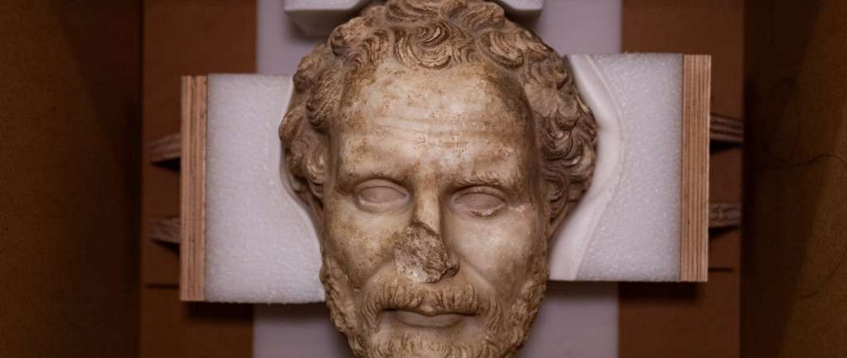 The statue of the Bubon emperor, Ankara, Türkiye, Dec. 9, 2025. (AA Photo)