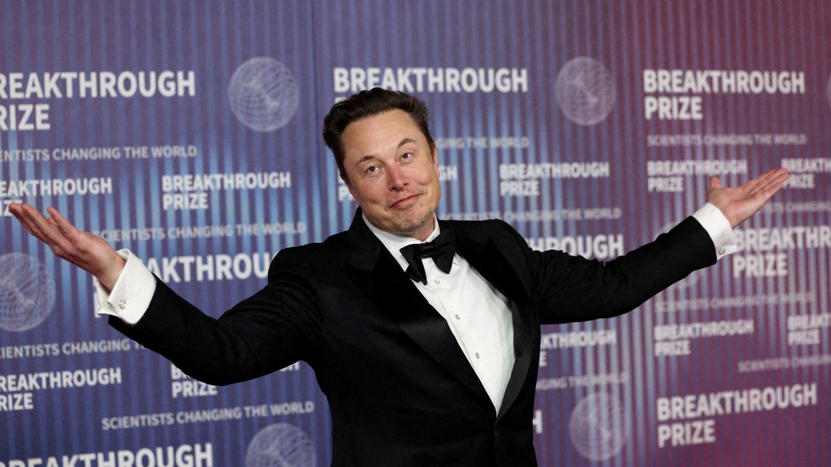 Elon Musk attends the Breakthrough Prize awards in Los Angeles, California, U.S., April 13, 2024. (Reuters Photo)