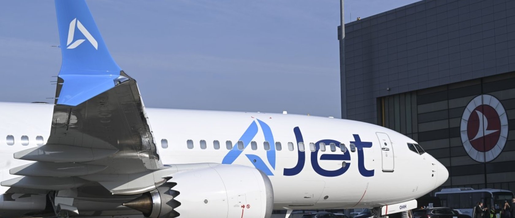 A Boeing 737-8 MAX of Turkish low-cost airline AJet at Sabiha Gökçen Airport, Istanbul, Türkiye, Nov. 4, 2025. (AA Photo)