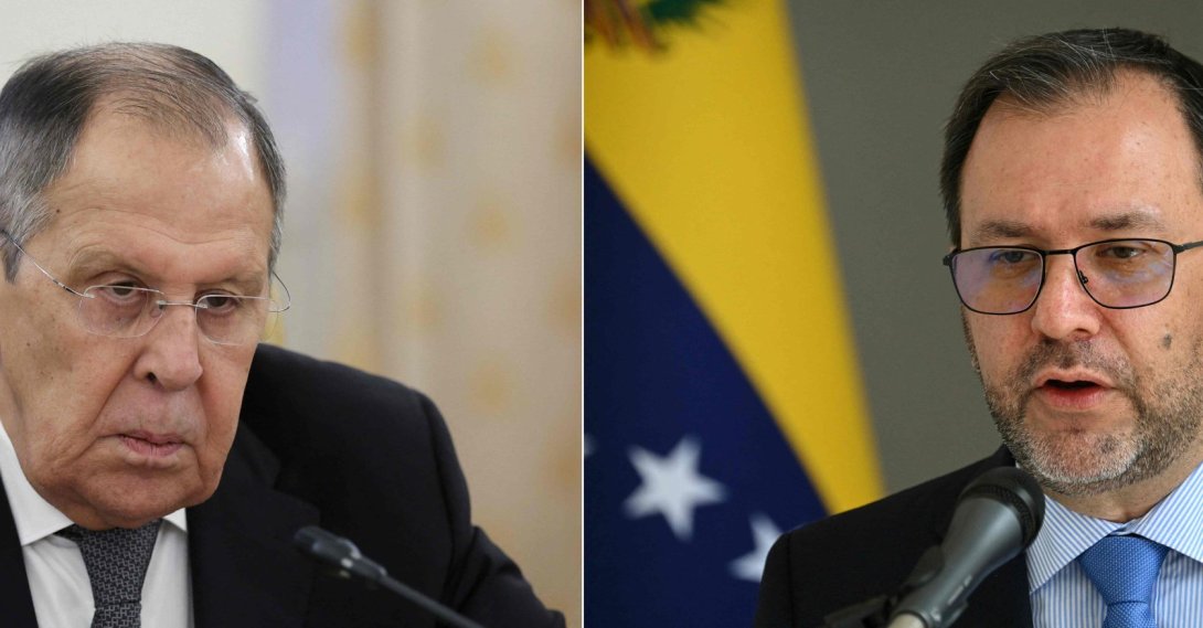 This combination of pictures created on Dec. 22, 2025, shows Russian Foreign Minister Sergei Lavrov and Venezuela's Foreign Minister Yvan Gil. (AFP File Photos)