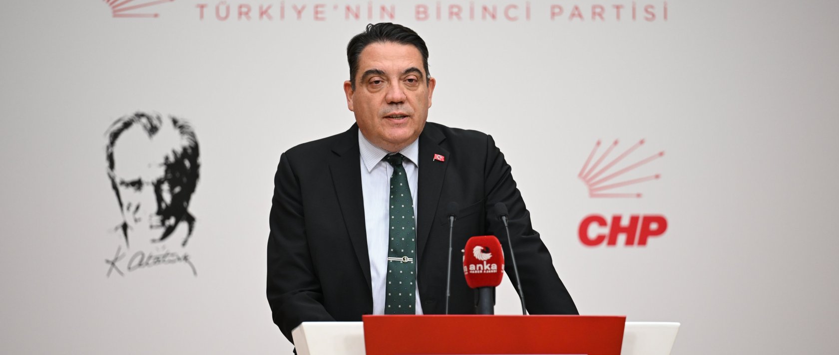 CHP Deputy Chair Yankı Bağcıoğlu speaks at a news conference, Ankara, Türkiye, Dec. 22, 2025. (AA Photo)