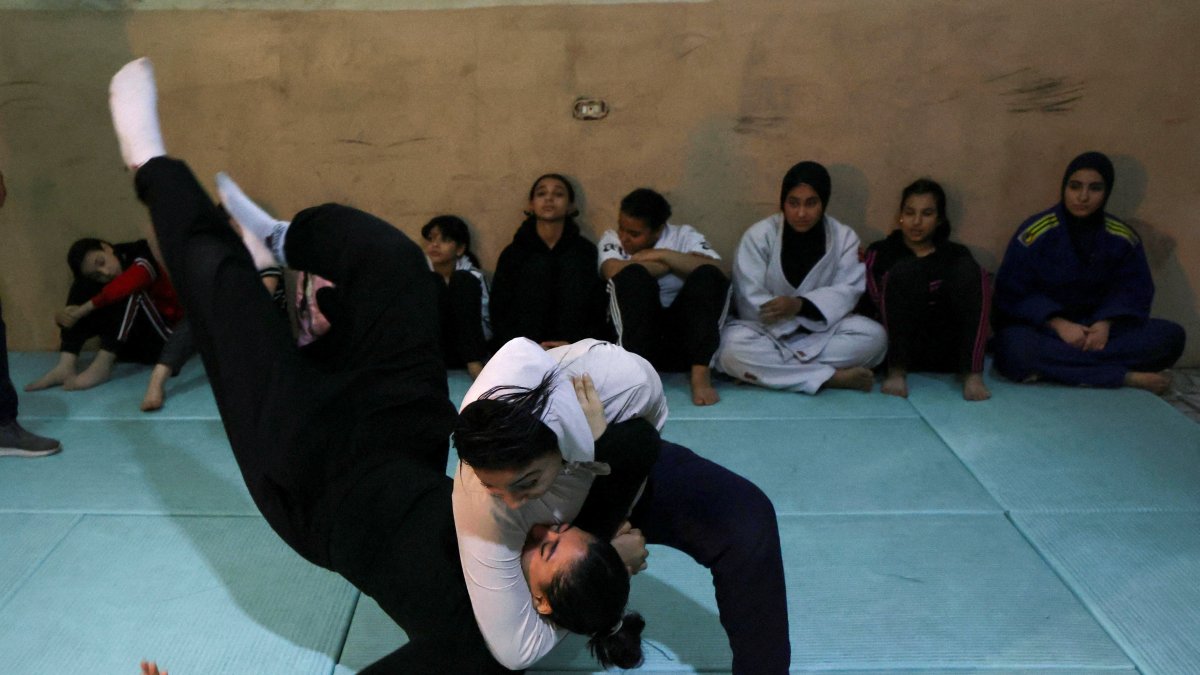 In Egypt’s provinces, tiny girl clubs forge big wrestling dreams