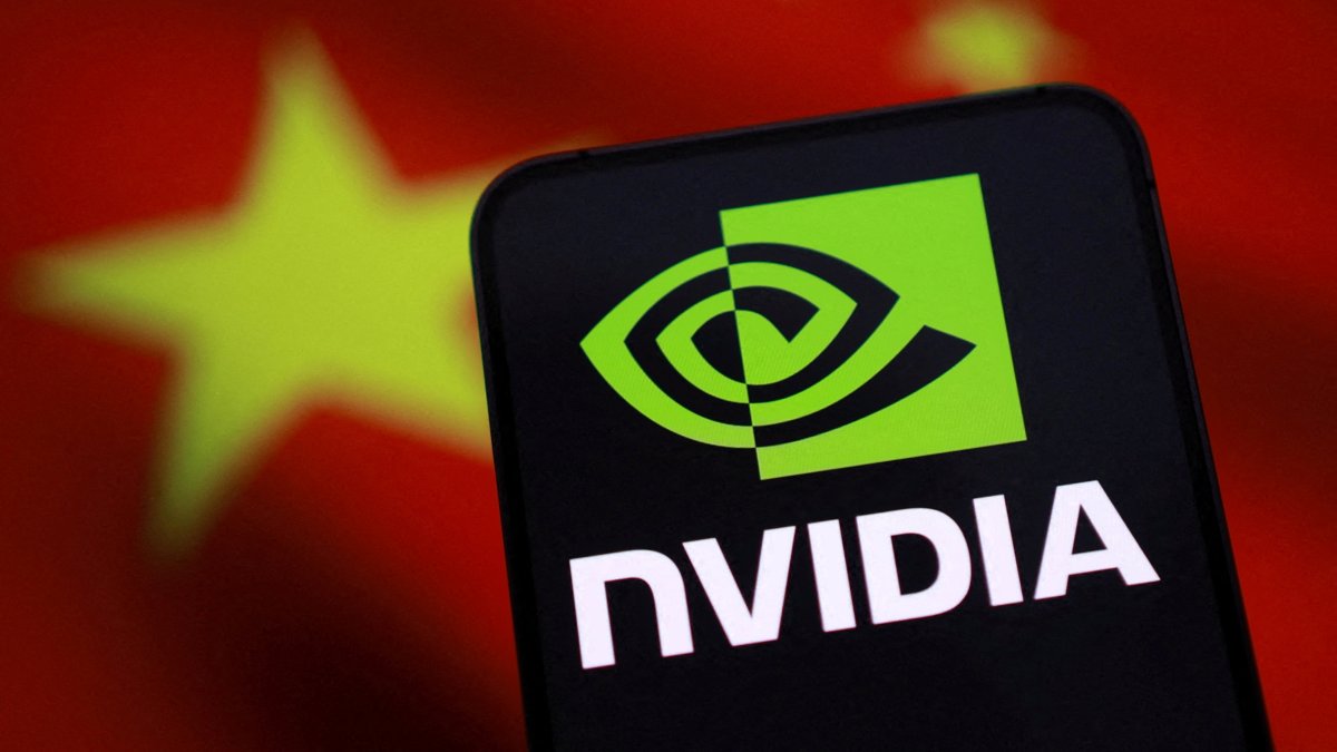 Nvidia logo and Chinese flag are seen in this illustration, Aug. 27, 2025. (Reuters Photo)