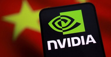 Nvidia logo and Chinese flag are seen in this illustration, Aug. 27, 2025. (Reuters Photo)