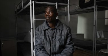 Kenyan national Evans Kibet, captured while fighting for Russian forces on the Ukrainian front, waits in a detention center for Russian prisoners of war, western Ukraine, Nov. 26, 2025. (AFP Photo)