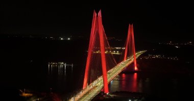 A view of the Yavuz Sultan Selim Bridge spanning the Bosporus, Istanbul, Türkiye, Nov. 25, 2025. (AA Photo)