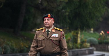 Top Libyan army chief al-Haddad arrives at an official ceremony in Ankara, Dec. 23, 2025. (AA Photo)