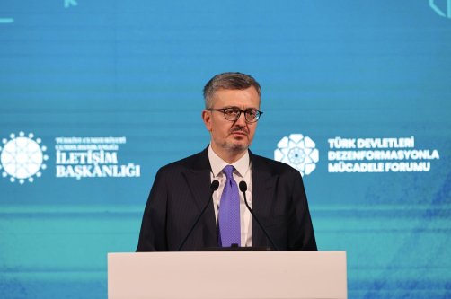 Presidential Communications Director Burhanettin Duran speaks at a conference, Dec. 18, 2025. (AA Photo)