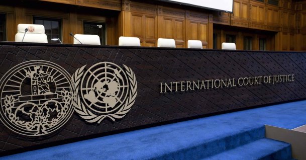 This photograph shows a view of the International Court of Justice (ICJ) during a hearing as part of South Africa's request for a Gaza cease-fire in The Hague, May 24, 2024. (AFP File Photo)