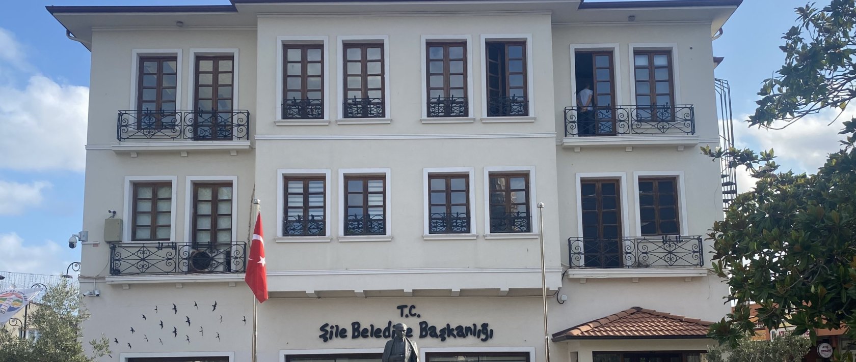 The exterior of the Şile municipality building, Istanbul, Türkiye, July 10, 2025. (IHA Photo)