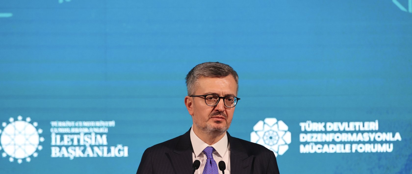 Presidential Communications Director Burhanettin Duran speaks at a conference, Dec. 18, 2025. (AA Photo)