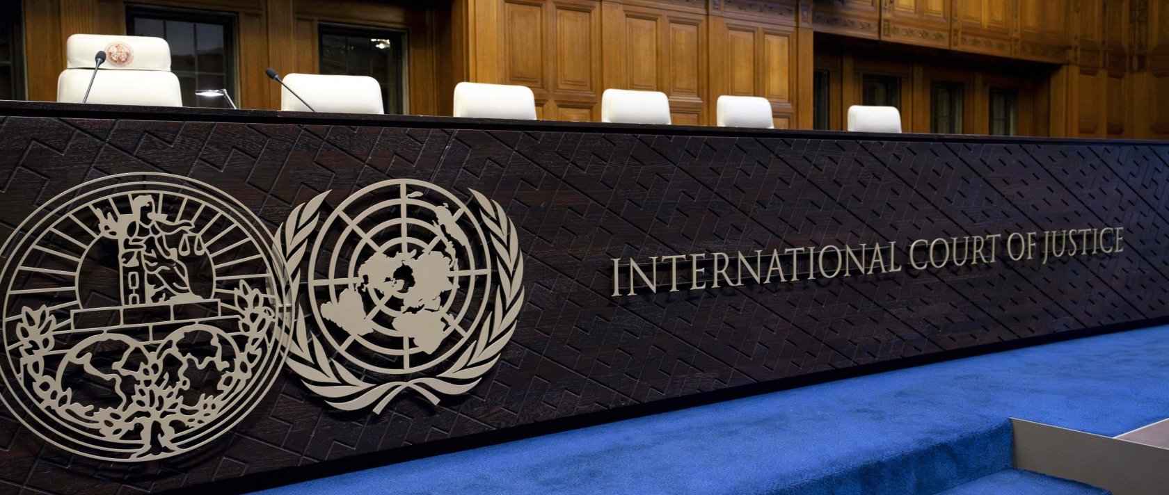 This photograph shows a view of the International Court of Justice (ICJ) during a hearing as part of South Africa's request for a Gaza cease-fire in The Hague, May 24, 2024. (AFP File Photo)