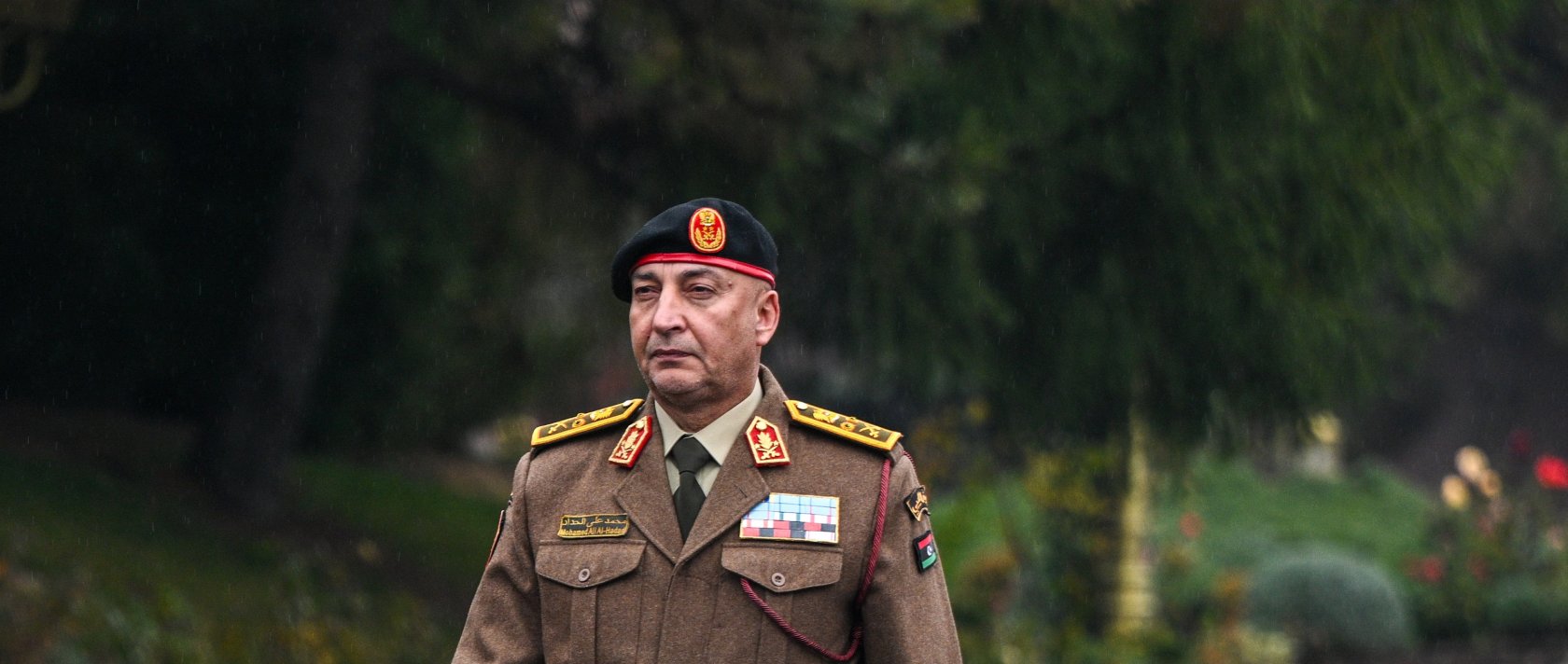 Top Libyan army chief al-Haddad arrives at an official ceremony in Ankara, Dec. 23, 2025. (AA Photo)