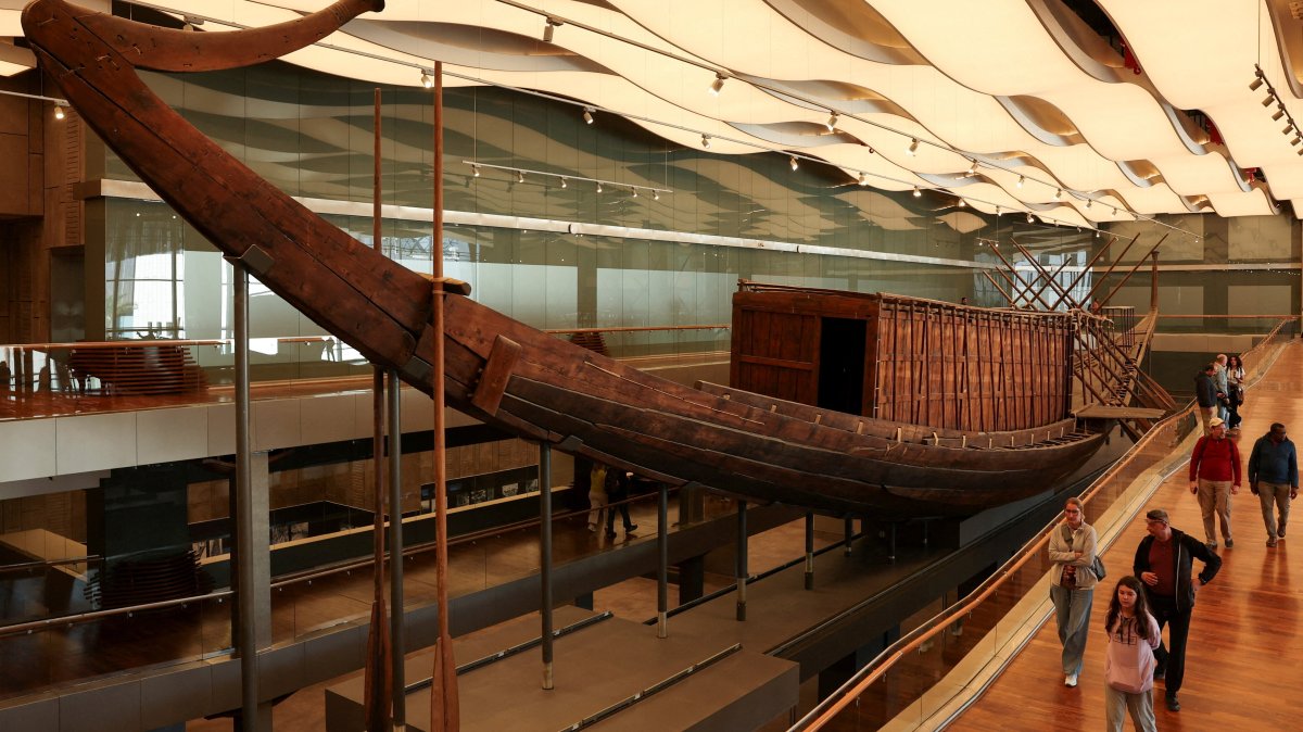 Restoration of pharaoh’s boat begins in public view at Egypt’s GEM